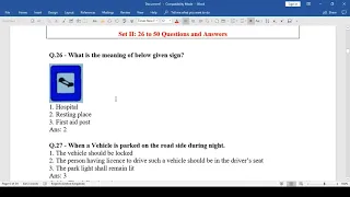 Driving License Computer Test Questions | Part 2 (26 to 50 Ques) | Driving School | Alpha Riders