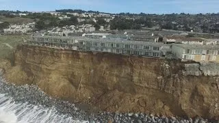 Growing dispute over sinkhole on eroding California coast