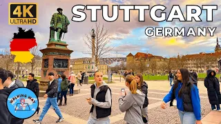 Stuttgart, Germany Walking Tour (Valentine Week) - 4K 60fps with Immersive Sound & Captions