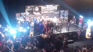 Floyd Mayweather & Miguel Cotto Live Staredown at MGM Grand Garden Arena