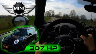 307 HP MINI COOPER JCW [REMUS EXHAUST SOUND] on CURVY ROADS *LOUD POPS* by CARS WITH SUBSCRIBERS