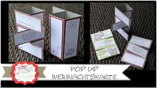 Funkelglitzerkarte basteln - Weihnachtskarte basteln - Fun Fold Card - Stampin´Up! - Christmas card