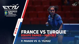 Prithika PAVADE vs Ozge YILMAZ | France-Turquie | Malmö 2023