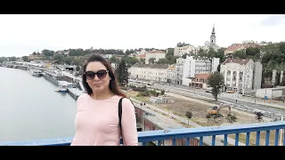 Beautiful Belgrade Views from Brankov Bridge & Usce Shopping Centre Area 4k UHD