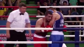 BOXING 2018-06-17 Final(75 kg)RED Giorgi Kharabadze GEO VS BLUE Oleksandr Khyzhniak UKR- BLUE WP 4:1