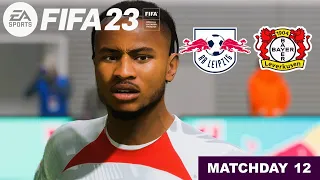 FIFA 23 - RB Leipzig Vs. Leverkusen - Bundesliga 22/23 Matchday 12 | Full Match