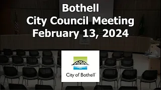 Bothell City Council Meeting - February 13, 2024