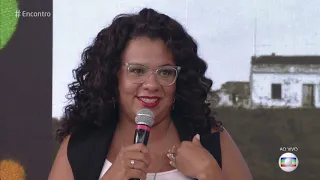 Encontro com Fátima Bernardes 25/01/2019 - Tauê amputou um braço quando criança e hoje é tatuador