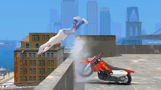 GTA IV - Epic Motorcycle Crashes Ragdolls Ep.15 (Euphoria Physics)