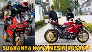 TUKERAN MOTOR DUCATI V4 SAMA YAMAHA R1‼️SUARA DUCATI KAYA MESIN RUSAK