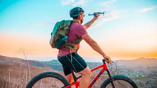 How to Film Yourself with a Drone while Mountain Biking