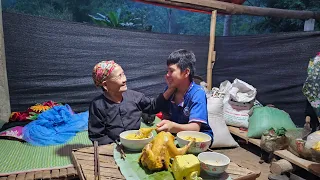 The orphan boy and his grandmother's love help renovate the vegetable garden and eat dinner together