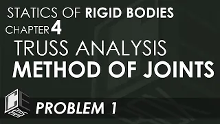 Statics of Rigid Bodies Chapter 4 Method of Joints Problem 1 (PH)