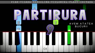 [PARTITURA 9] Avem atatea bucurii de cand pe Isus avem | Tutorial Pian + PARTITURA Cristian Chifan