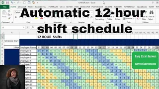 How to make an automatic 12-hour shift schedule