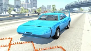 Massive Spike Strip Pileup Crashes #15 – BeamNG Drive | CrashBoomPunk