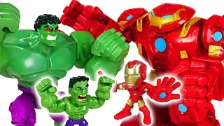 Robocar Poli friends are in danger because Hulk is crazy! Go! Iron Man's Hulkbuster! - DuDuPopTOY