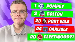 MY FINAL TOP 6 AND BOTTOM 4 LEAGUE ONE PREDICTIONS!