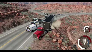 SEMI TRUCK POLICE CHASE IN UTAH WITH ALL AI BEING POLICE!!!-BEAMNG.DRIVE