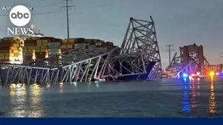 Francis Scott Key Bridge in Baltimore, MD, collapses after being struck by container ship