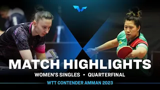 Sofia Polcanova vs Jieni Shao | WS QF | WTT Contender Amman 2023