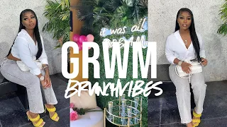 FULL GRWM #brunchvibes | makeup, hair, outfit, & perfume *what products/details included*