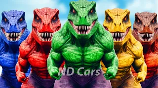 🔴ALL RED SPIDER-MAN Battle in Jurassic World |Dinosaur Pro SuperHero Team| Tyrannosaure EVOLUTION