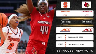 No. 23 Syracuse vs No. 15 Louisville | ACC | 2.11.24