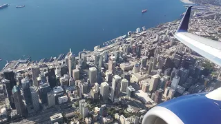 Delta Airlines 737-900ER Scenic Approach and Landing in Seattle