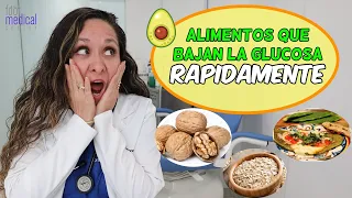 ALIMENTOS que BAJAN LA GLUCOSA RÁPIDAMENTE!!🍈 ¡los 5 mas sorprendentes!🐟/Dra. Melissa Tejeida