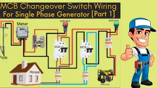 MCB Changeover Switch Wiring For Single Phase Generator [Part 1] Ed Electrical Tech.