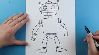 ROBOT SHAPES ART LESSON