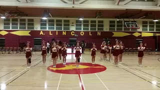 ALHS Cheerleaders vs Mission basketball 2018