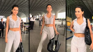 Tejasswi Prakash Rocks Casual Style At The Airport | Karan Kundrra