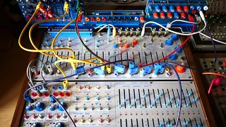 Buchla 208r (Easel voice) + 248r (MARF) + Portabellabz / EMS VCS3 Oscillator (synced)