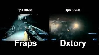 Battlefield 3 fraps vs dxtory quality and fps split screen [ H D ]