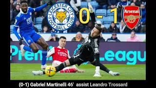 LEICESTER vs ARSENAL (0-1) 🔴 GOAL & HIGHLIGHTS🔴 Leicester 0 Arsenal 1~ MARTINELLI GOAL ~ EPL 2023