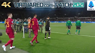 [4K] eFootball PES 2021 VirtuaRED V4.1 | Realistic Graphic Mods And Gameplay | Roma vs Sassuolo