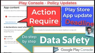 Solved: App data collection | Data Safety issues play store | app content play console policy