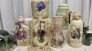 How to Shabby Chic Bottle Decor