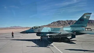 F-16 Fighting Falcon Cockpit View at RED FLAG 22-1