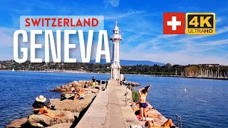 Visit the most beautiful places in Geneva Switzerland 🇨🇭| NEW | walking tour🌷🌹🌼☀️ 2023 [4K- 60Fps]