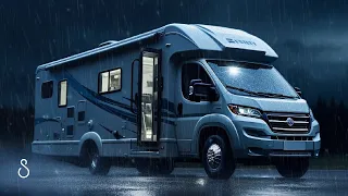 Rain On A Truck Camper 🌧️ Black Screen | 12 Hours | Sleep In Series