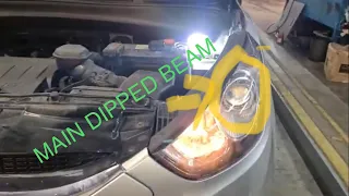 how to replace main dipped beam on Hyundai ix35 Full HD 1080p