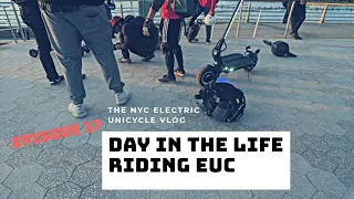 Day In The Life Riding Electric Unicycle EP17 NYC Live Raw Footage Group Ride Central Park Adventure