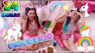 24 HORAS comiendo UNICORNIO - Gilda se convierte en unicornio / Gaby y Gilda