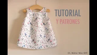 Aprender a coser: vestido sencillo para niñas (patrones gratis hasta la talla 7 años)