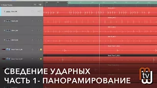 Сведение ударных 01: панорамирование