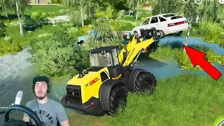 ПРИШЛОСЬ ГРУЗИТЬ МАШИНУ ТРАКТОРОМ ИЗ ДЕРЕВНИ - FARMING SIMULATOR 19