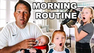 DADS MORNING ROUTINE with 16 kids and NO MOM!